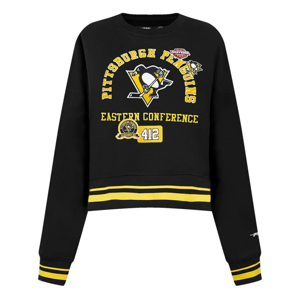 Pittsburgh Penguins Pro Standard Women's Area Code Cropped Pullover Sweatshirt -  NHL Sweatshirts