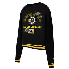 Boston Bruins Pro Standard Women's Area Code Cropped Pullover Sweatshirt -  NHL Sweatshirts