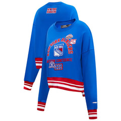 New York Rangers Pro Standard Women's Area Code Cropped Pullover Sweatshirt -  NHL Sweatshirts