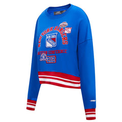 New York Rangers Pro Standard Women's Area Code Cropped Pullover Sweatshirt -  NHL Sweatshirts