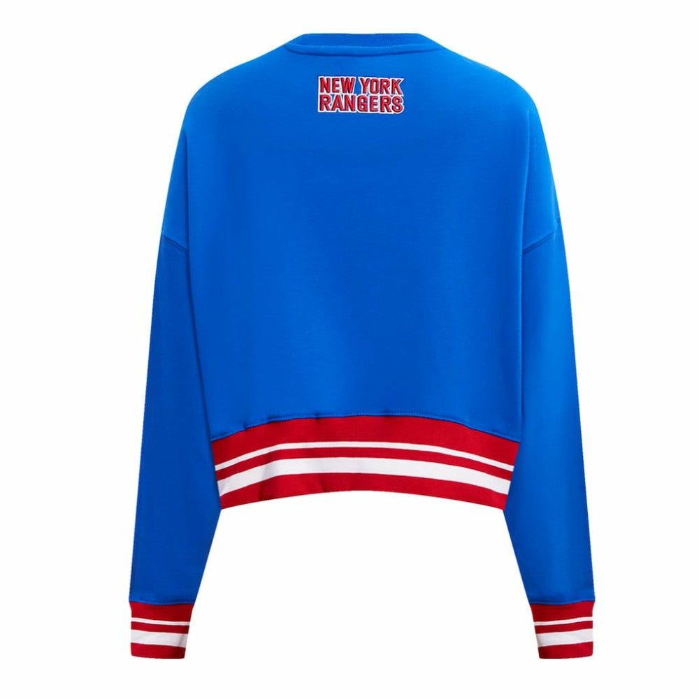 New York Rangers Pro Standard Women's Area Code Cropped Pullover Sweatshirt -  NHL Sweatshirts