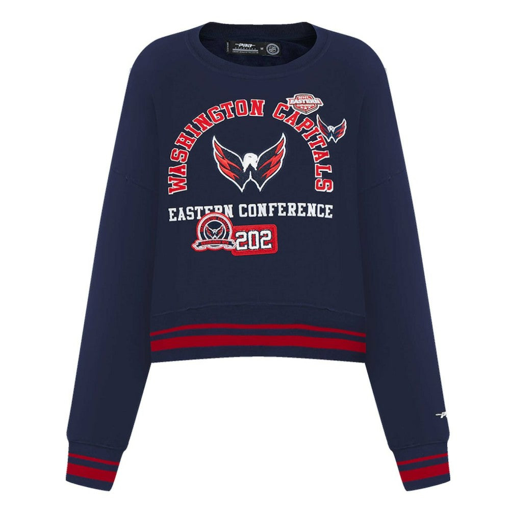 Washington Capitals Pro Standard Women's Area Code Cropped Pullover Sweatshirt -  NHL Sweatshirts