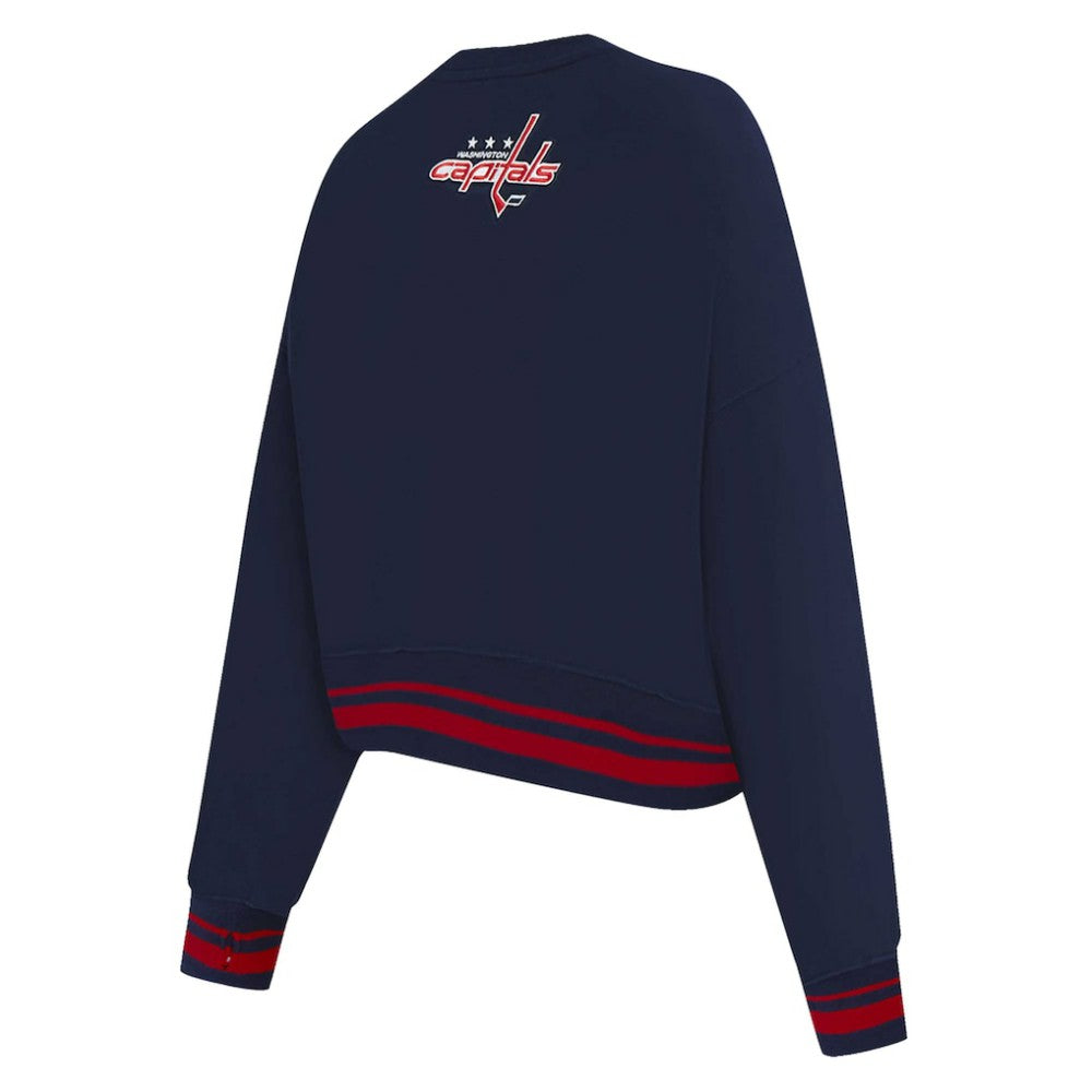 Washington Capitals Pro Standard Women's Area Code Cropped Pullover Sweatshirt -  NHL Sweatshirts