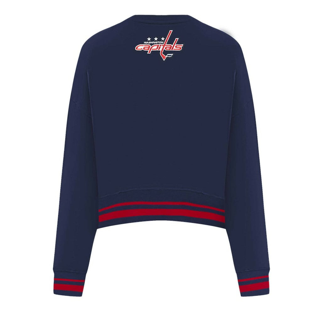 Washington Capitals Pro Standard Women's Area Code Cropped Pullover Sweatshirt -  NHL Sweatshirts