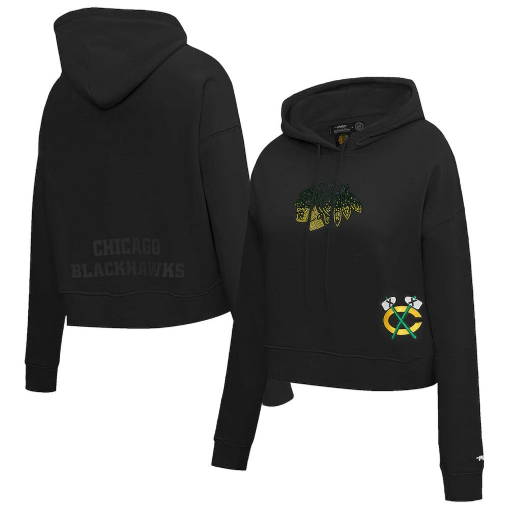 Chicago Blackhawks Pro Standard Women's Jewels Cropped Pullover Hoodie -  NHL Hoodies