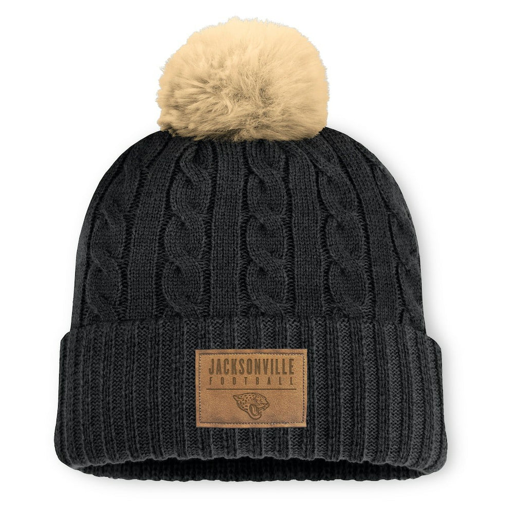 Jacksonville Jaguars Women's Cable Knit Cuffed Hat with Pom | NFL Outlet