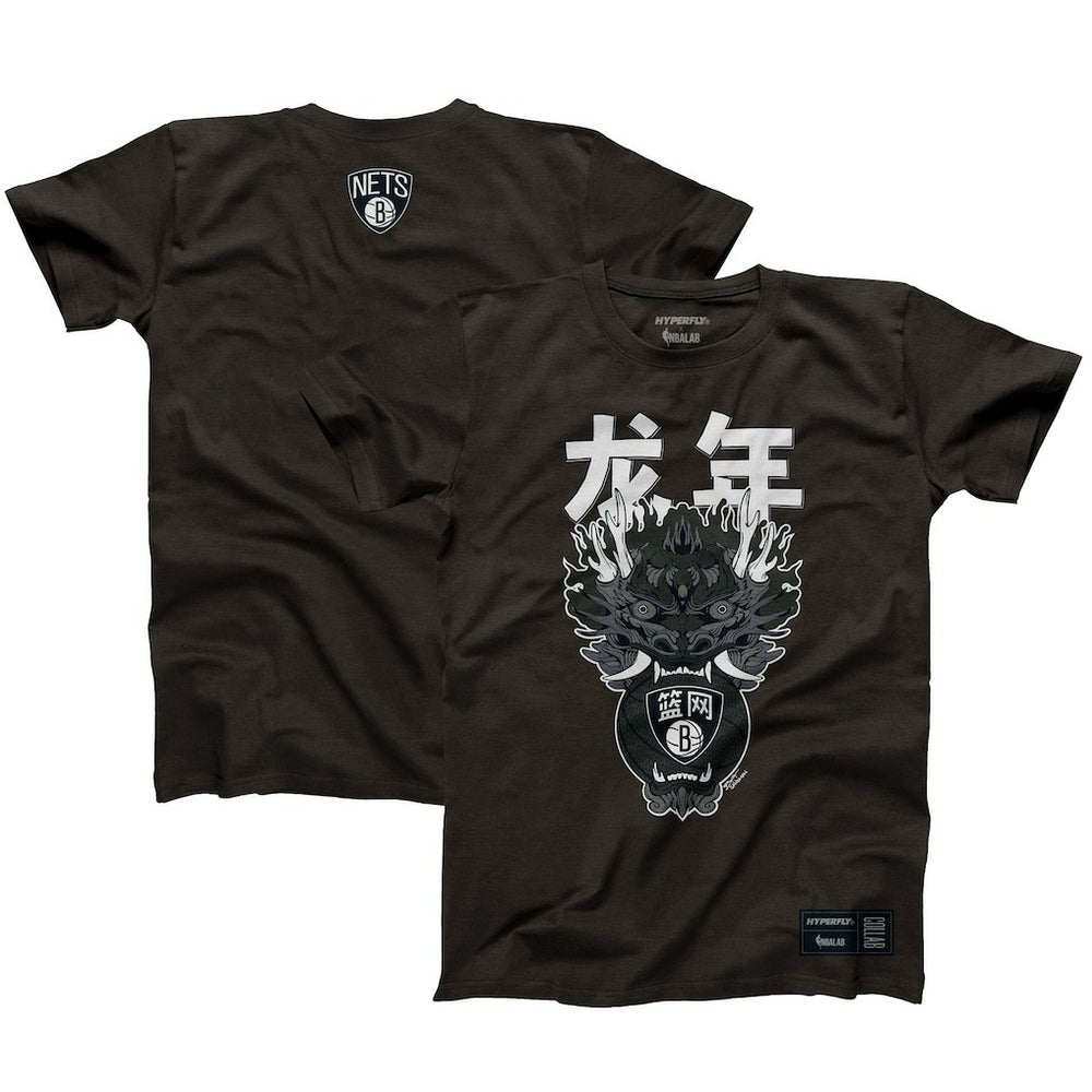 Heather Black Brooklyn Nets Hyperfly Unisex Year of the Dragon Lunar New Year Collection T-Shirt | NBA