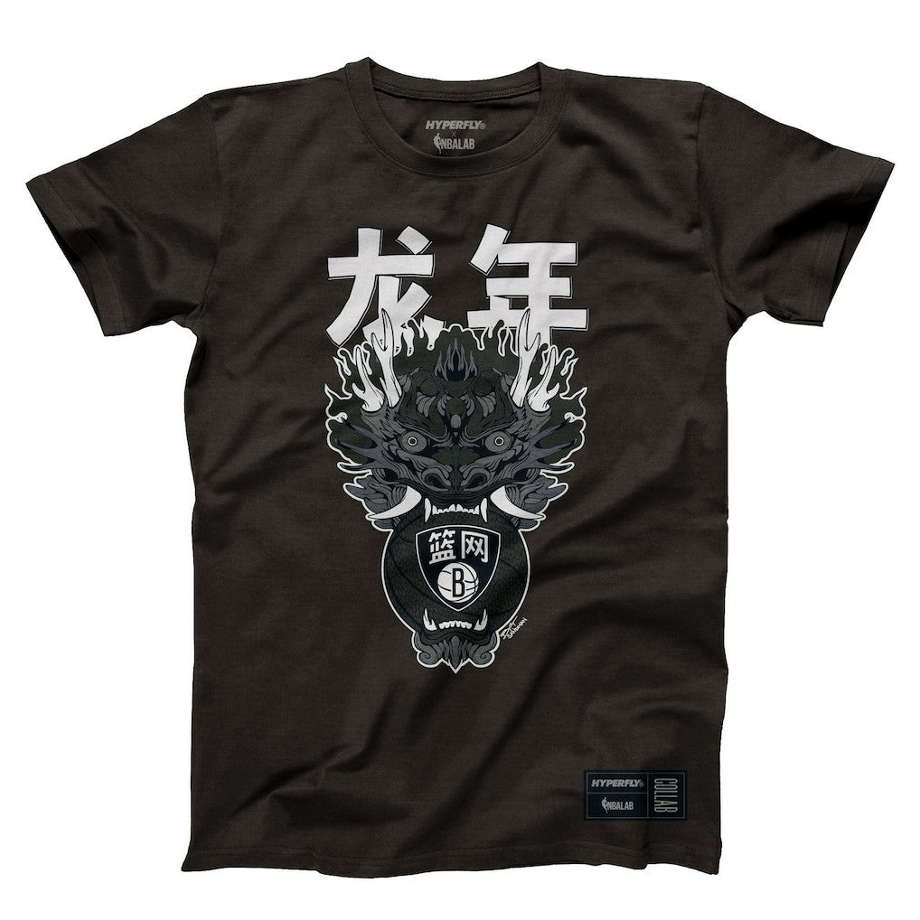 Heather Black Brooklyn Nets Hyperfly Unisex Year of the Dragon Lunar New Year Collection T-Shirt | NBA