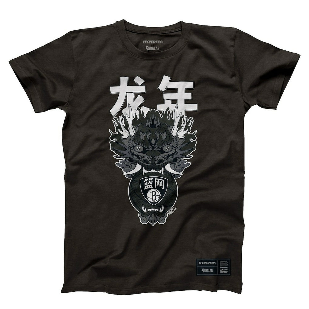 Heather Black Brooklyn Nets Hyperfly Unisex Year of the Dragon Lunar New Year Collection T-Shirt | NBA