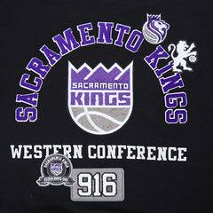 Black Sacramento Kings Pro Standard Women's Area Code Cropped Pullover Sweatshirt | NBA