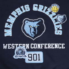 Navy Memphis Grizzlies Pro Standard Women's Area Code Cropped Pullover Sweatshirt | NBA