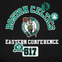Black Boston Celtics Pro Standard Women's Area Code Cropped Pullover Sweatshirt | NBA