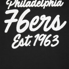Black Philadelphia 76ers Pro Standard Women's Paint The City Cropped Pullover Sweatshirt | NBA
