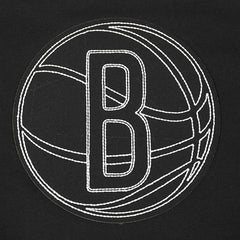 Black Brooklyn Nets Pro Standard Women's Paint The City Cropped Pullover Sweatshirt | NBA