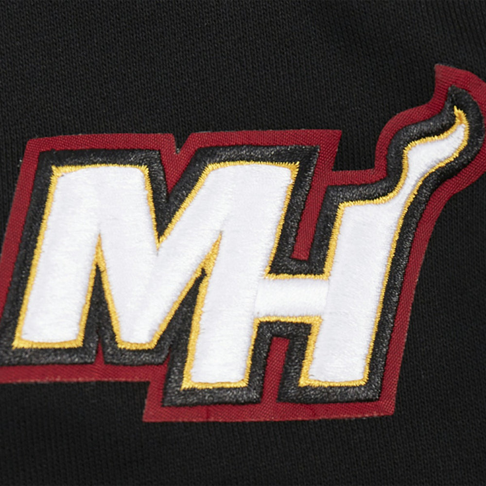 Black Miami Heat Pro Standard Women's Jewels Cropped Pullover Hoodie | NBA