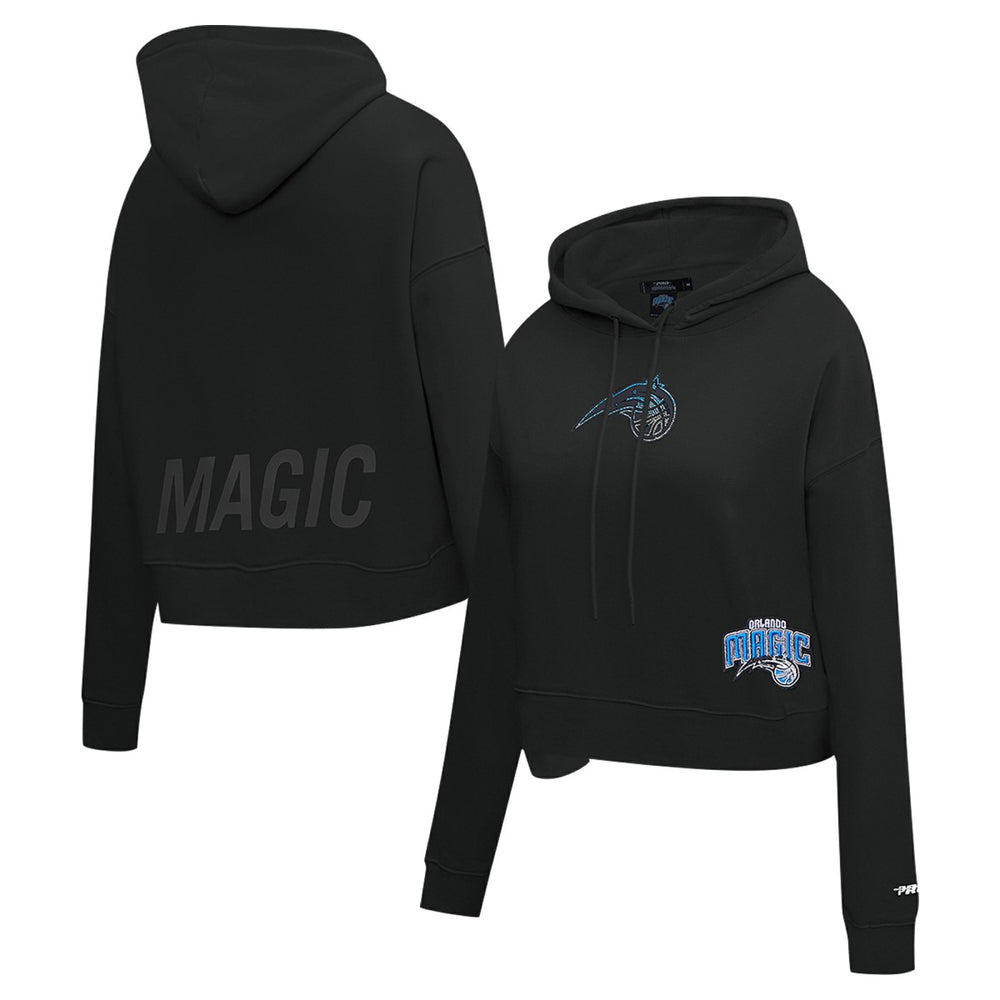 Black Orlando Magic Pro Standard Women's Jewels Cropped Pullover Hoodie | NBA