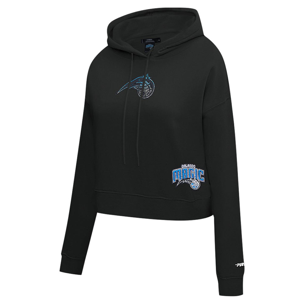 Black Orlando Magic Pro Standard Women's Jewels Cropped Pullover Hoodie | NBA