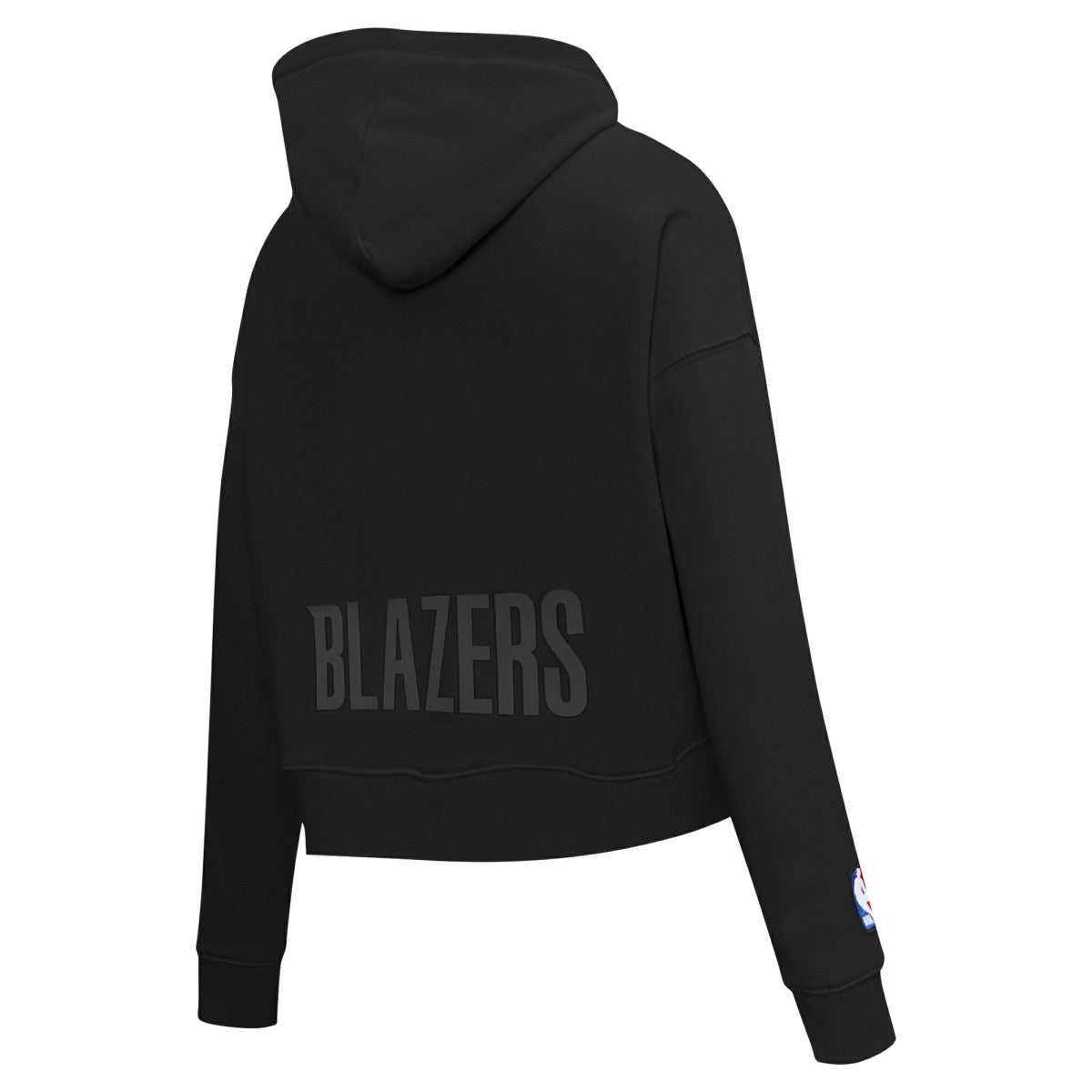 Black Portland Trail Blazers Pro Standard Women's Jewels Cropped Pullover Hoodie | NBA