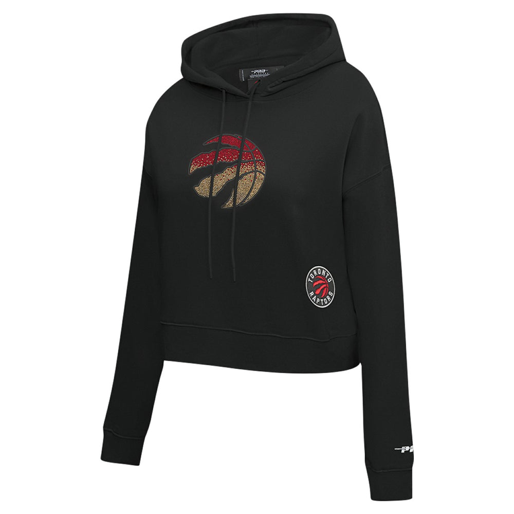 Black Toronto Raptors Pro Standard Women's Jewels Cropped Pullover Hoodie | NBA