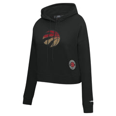 Black Toronto Raptors Pro Standard Women's Jewels Cropped Pullover Hoodie | NBA