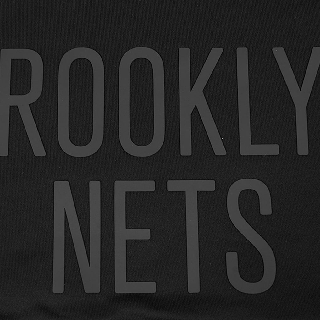 Black Brooklyn Nets Pro Standard Women's Jewels Cropped Pullover Hoodie | NBA