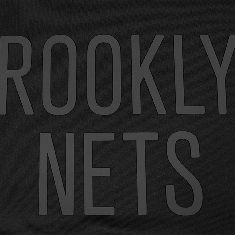 Black Brooklyn Nets Pro Standard Women's Jewels Cropped Pullover Hoodie | NBA
