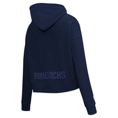 Navy Dallas Mavericks Pro Standard Women's Jewels Cropped Pullover Hoodie sale | NBA