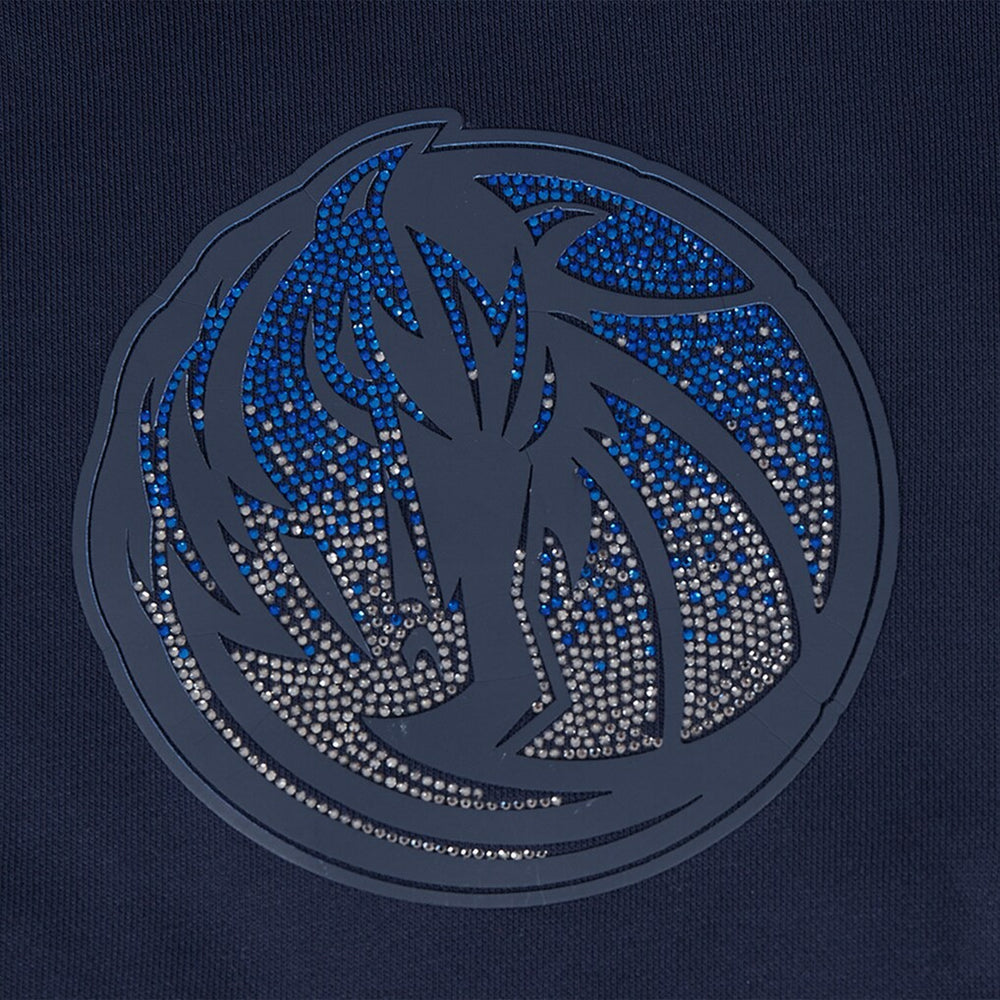 Navy Dallas Mavericks Pro Standard Women's Jewels Cropped Pullover Hoodie sale | NBA