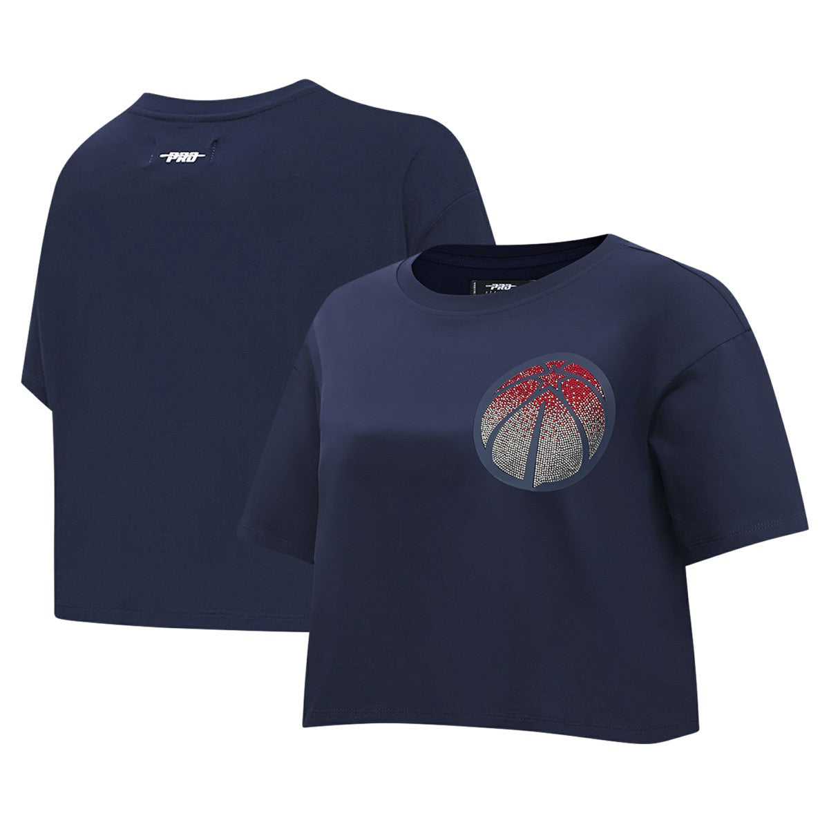 Navy Washington Wizards Pro Standard Women's Jewels Boxy Cropped T-Shirt | NBA