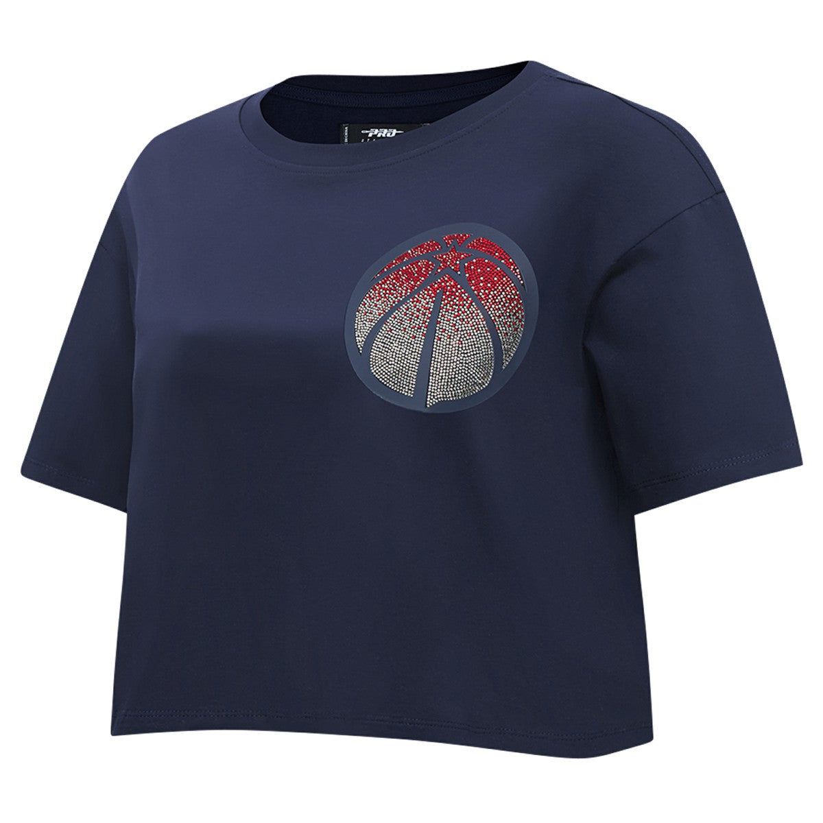 Navy Washington Wizards Pro Standard Women's Jewels Boxy Cropped T-Shirt | NBA