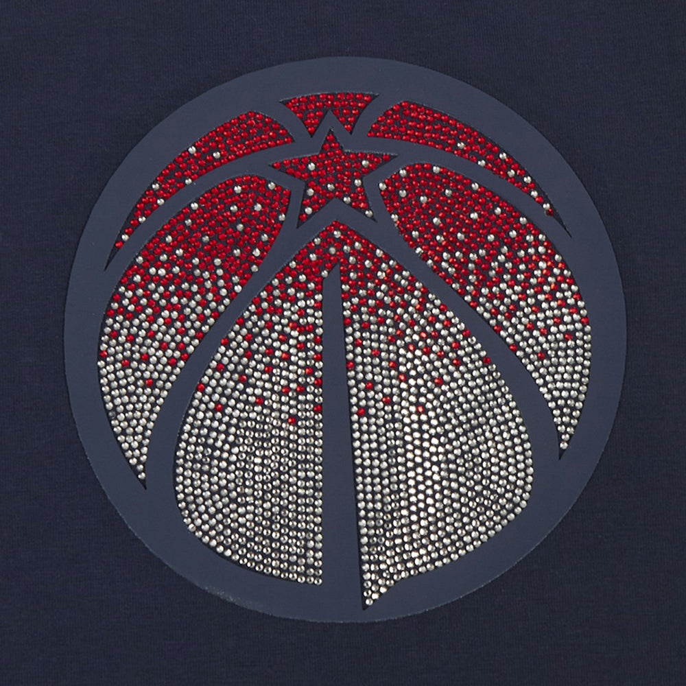 Navy Washington Wizards Pro Standard Women's Jewels Boxy Cropped T-Shirt | NBA