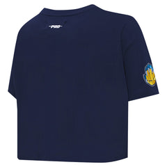 Navy Memphis Grizzlies Pro Standard Women's Jewels Boxy Cropped T-Shirt | NBA