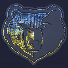 Navy Memphis Grizzlies Pro Standard Women's Jewels Boxy Cropped T-Shirt | NBA