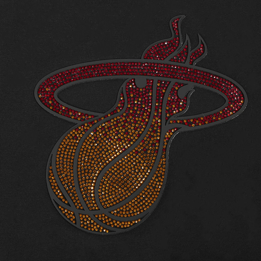 Black Miami Heat Pro Standard Women's Jewels Boxy Cropped T-Shirt | NBA