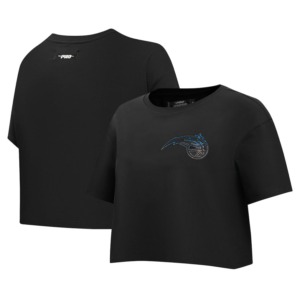 Black Orlando Magic Pro Standard Women's Jewels Boxy Cropped T-Shirt | NBA