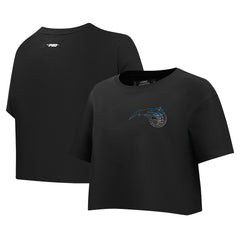 Black Orlando Magic Pro Standard Women's Jewels Boxy Cropped T-Shirt | NBA