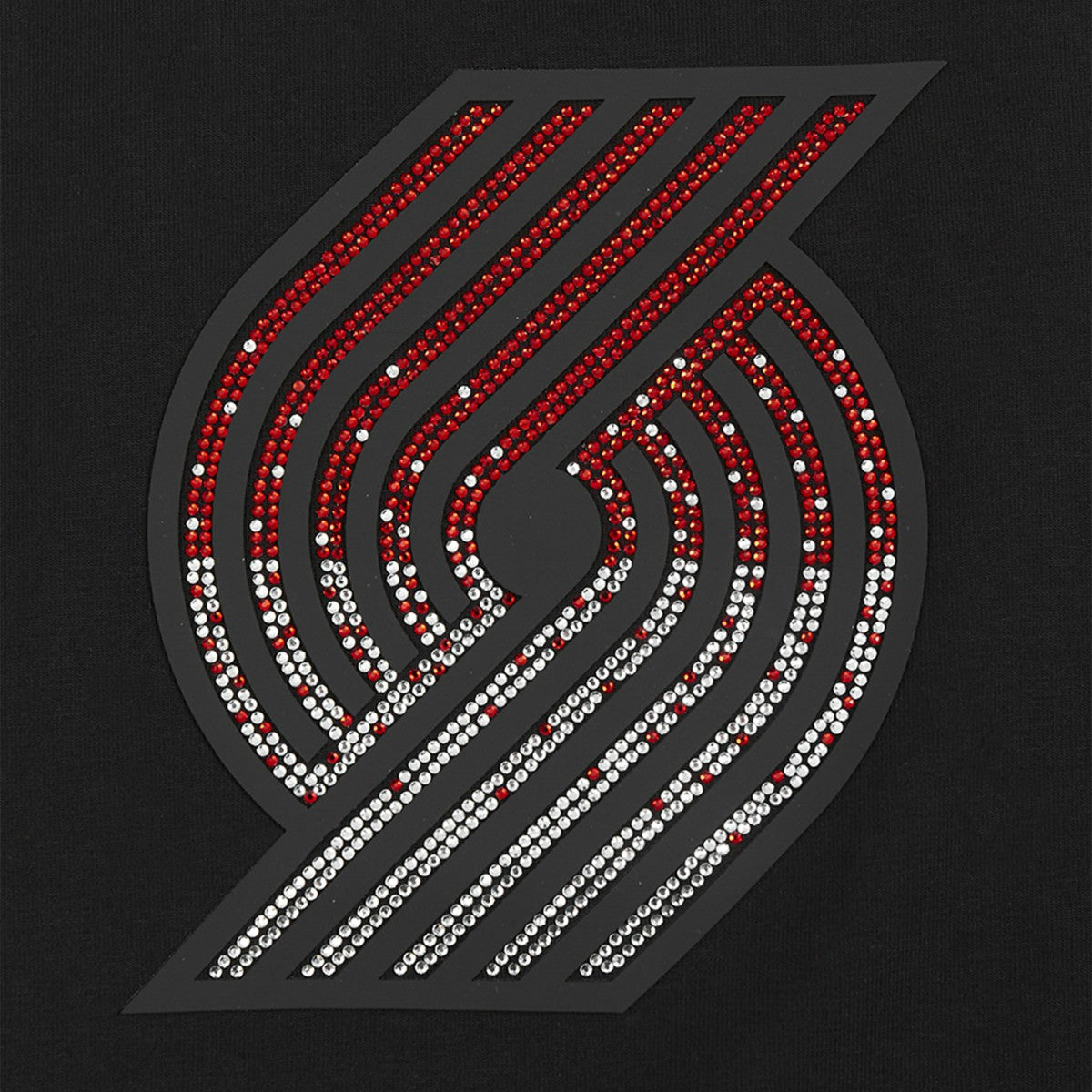 Black Portland Trail Blazers Pro Standard Women's Jewels Boxy Cropped T-Shirt | NBA