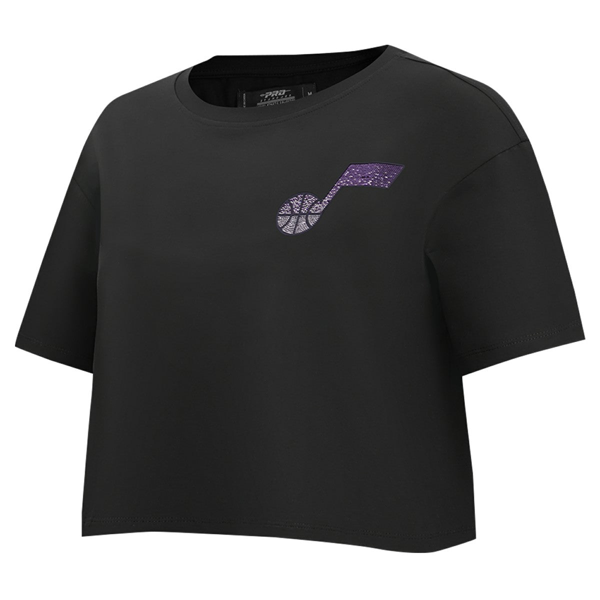 Black Utah Jazz Pro Standard Women's Jewels Boxy Cropped T-Shirt | NBA