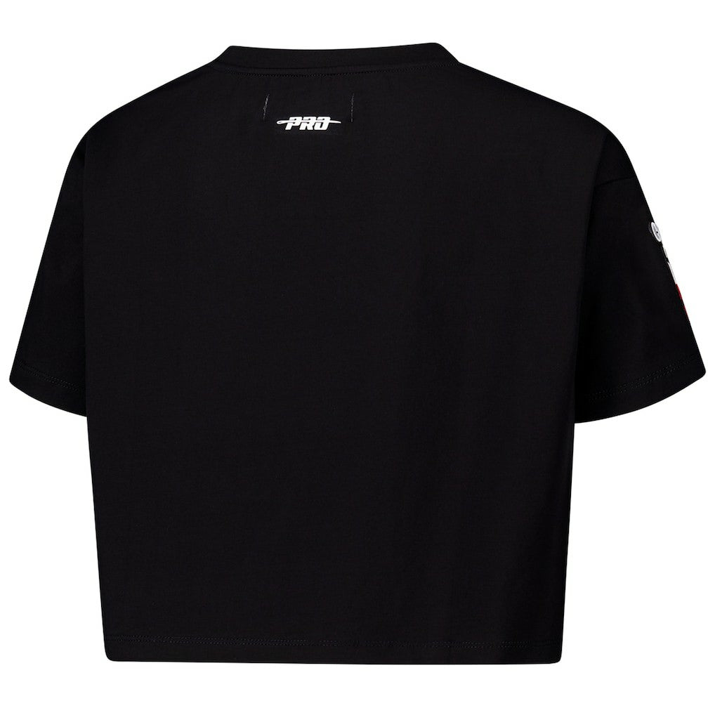 Black Chicago Bulls Pro Standard Women's Jewels Boxy Cropped T-Shirt sale | NBA