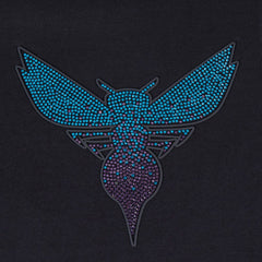 Black Charlotte Hornets Pro Standard Women's Jewels Boxy Cropped T-Shirt | NBA