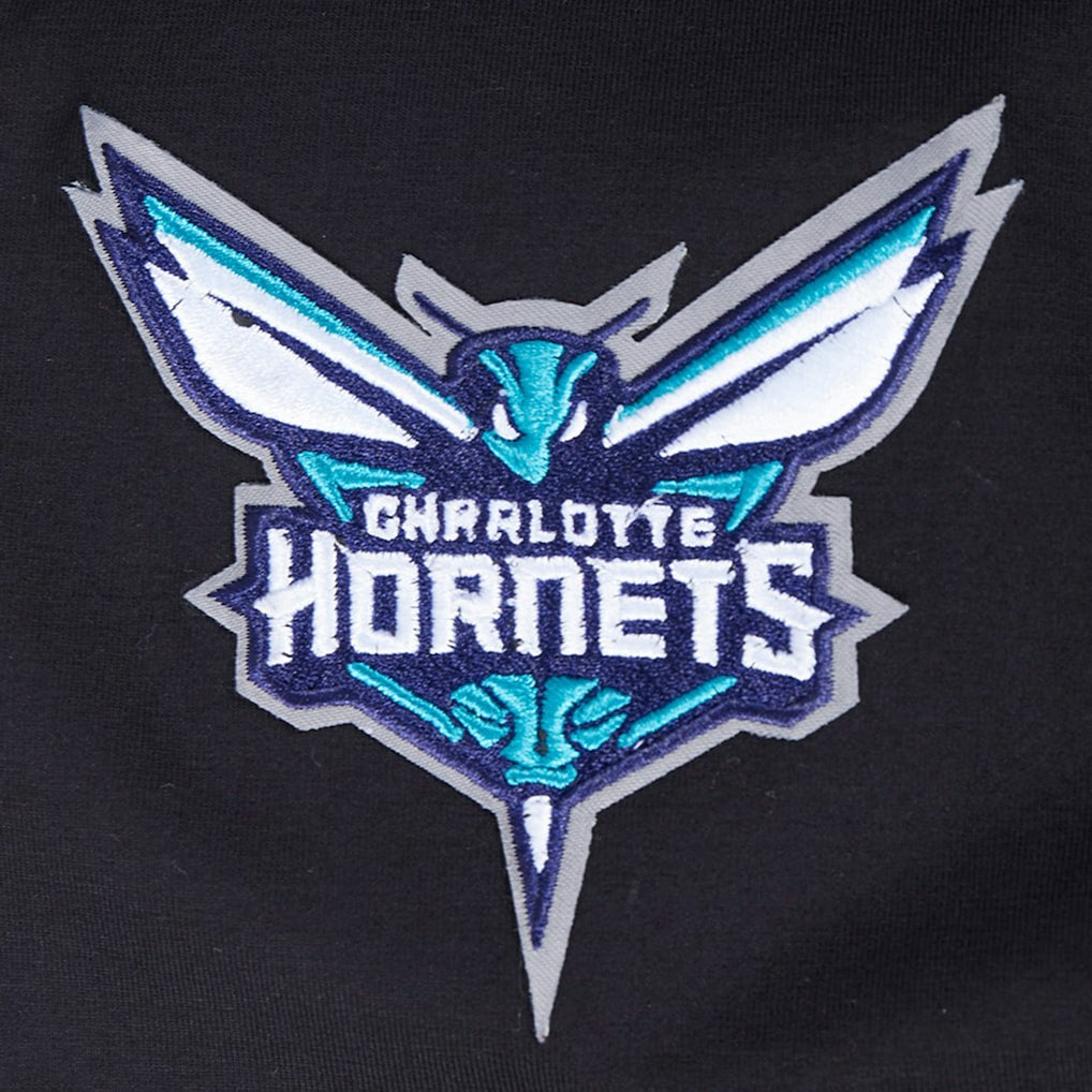 Black Charlotte Hornets Pro Standard Women's Jewels Boxy Cropped T-Shirt | NBA