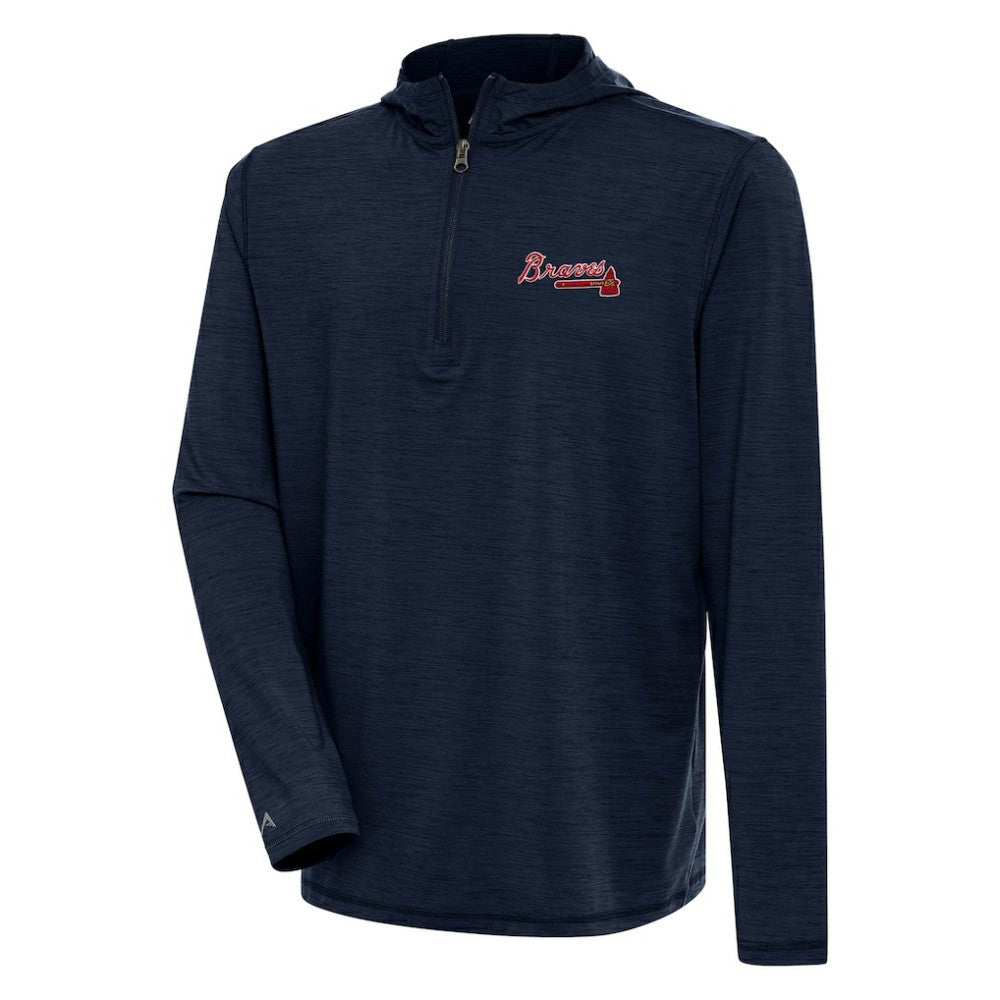 Atlanta Braves Antigua Tidy Quarter-Zip Hoodie - MLB Hoodies