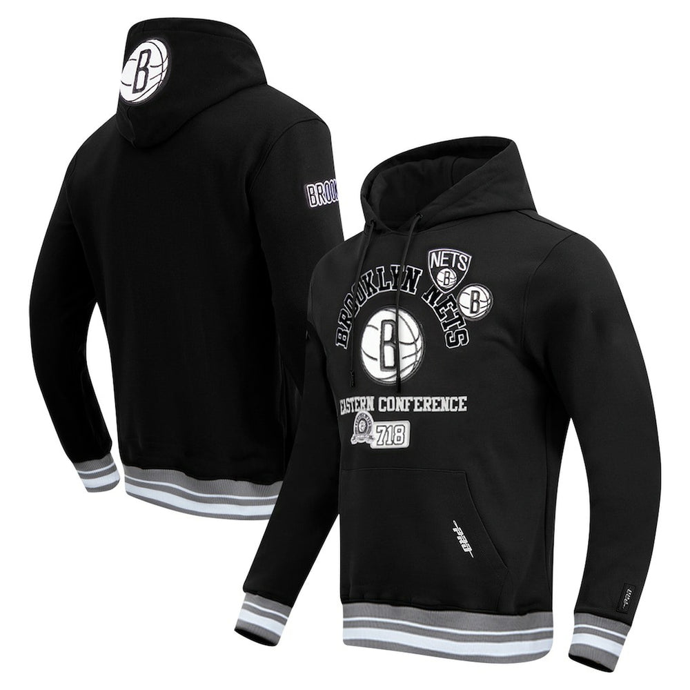 Black Brooklyn Nets Pro Standard Area Code Pullover Hoodie | NBA