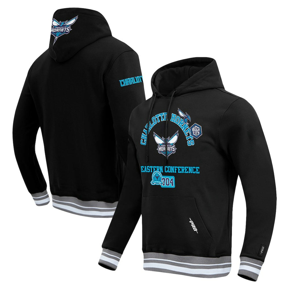 Black Charlotte Hornets Pro Standard Area Code Pullover Hoodie | NBA