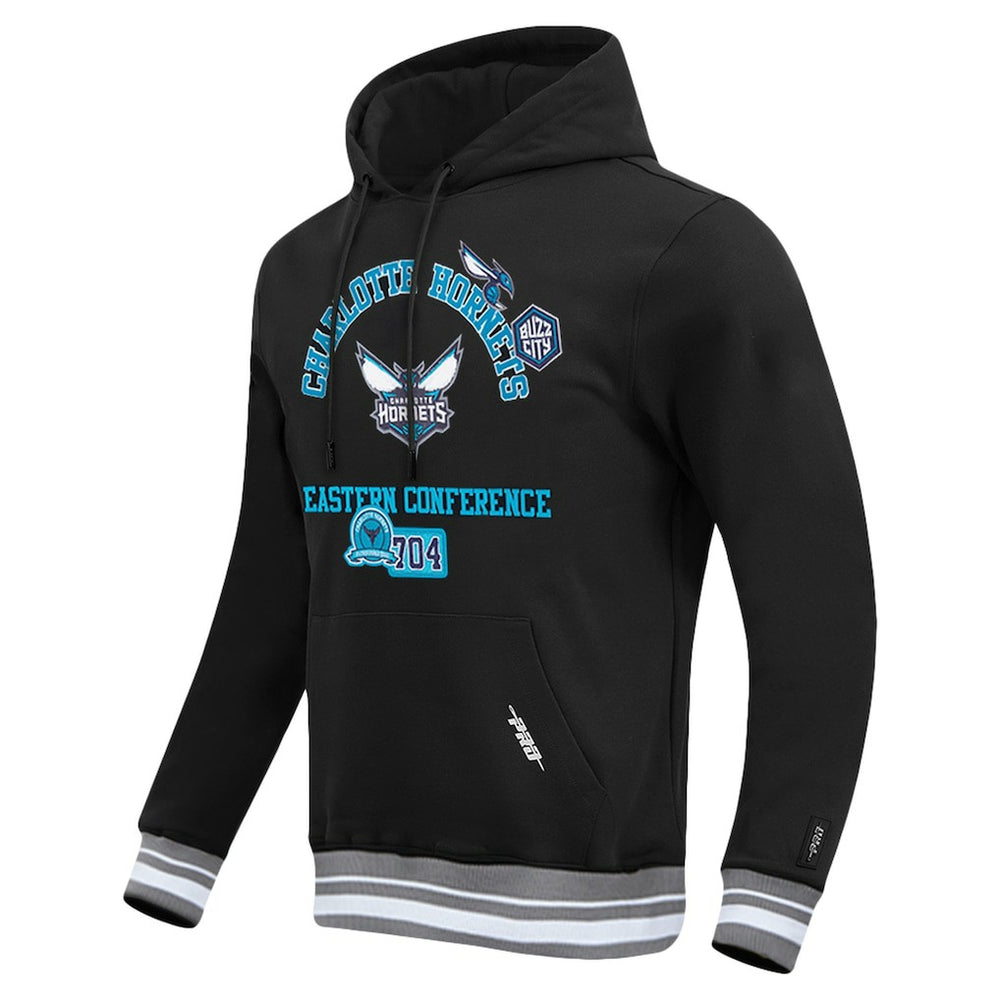 Black Charlotte Hornets Pro Standard Area Code Pullover Hoodie | NBA