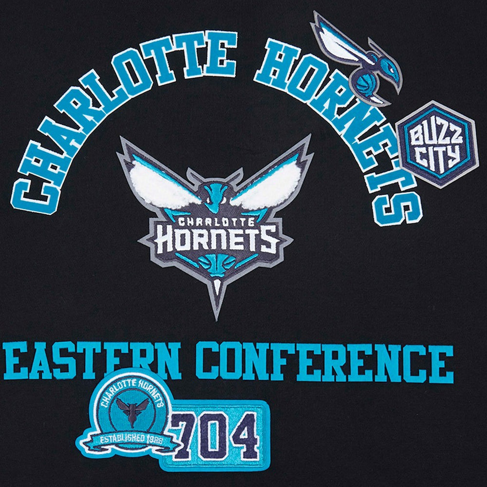 Black Charlotte Hornets Pro Standard Area Code Pullover Hoodie | NBA
