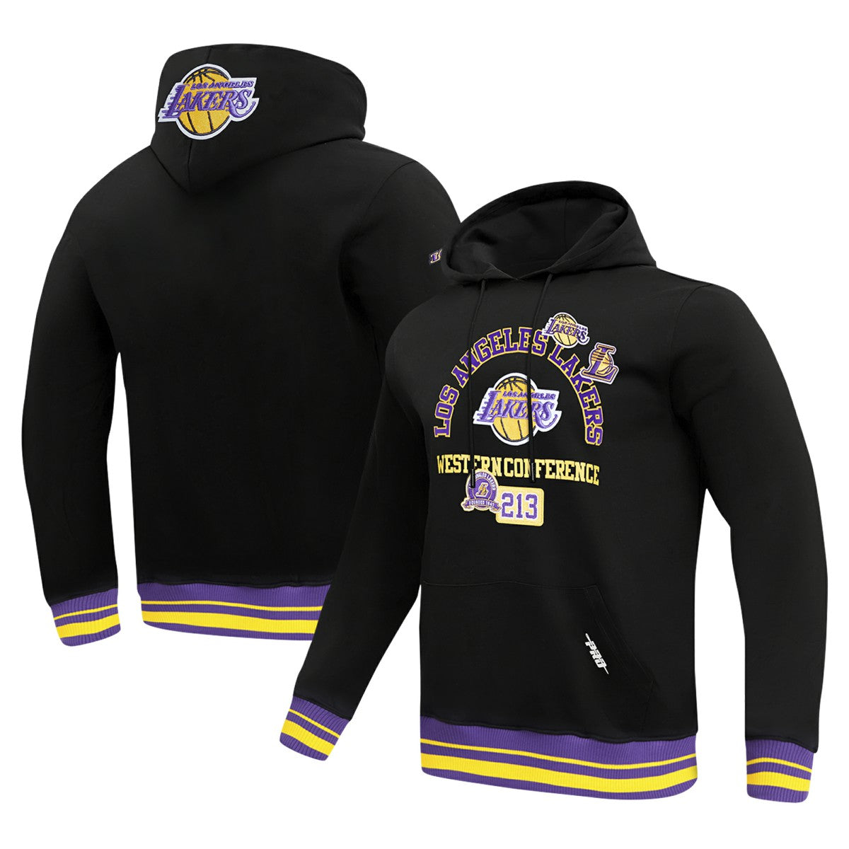 Black Los Angeles Lakers Pro Standard Area Code Pullover Hoodie | NBA