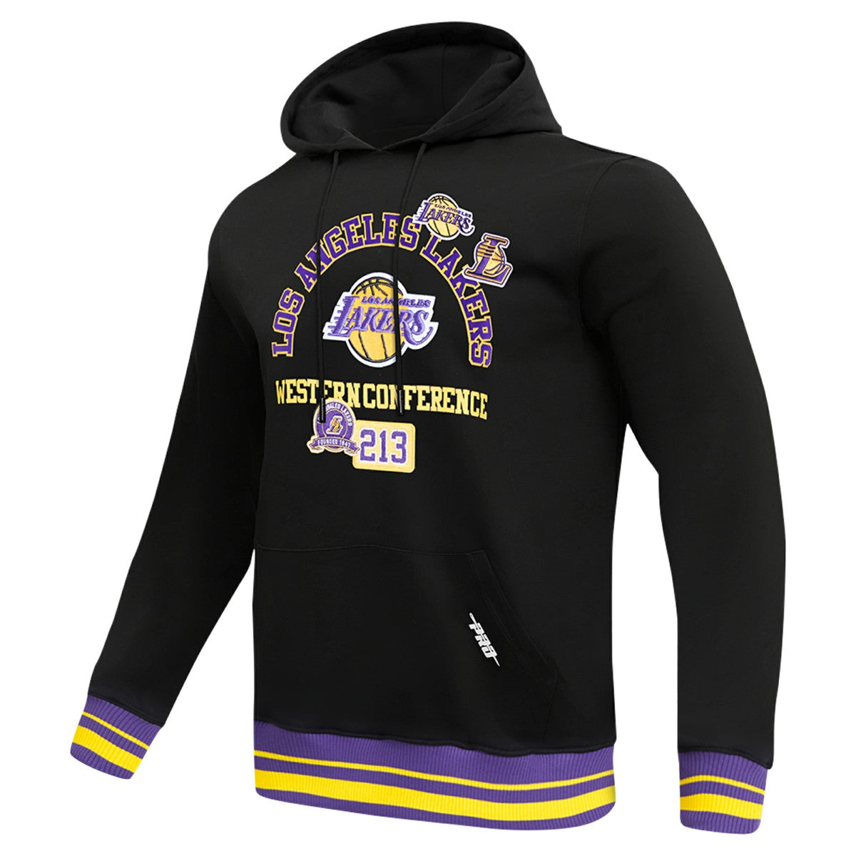 Black Los Angeles Lakers Pro Standard Area Code Pullover Hoodie | NBA