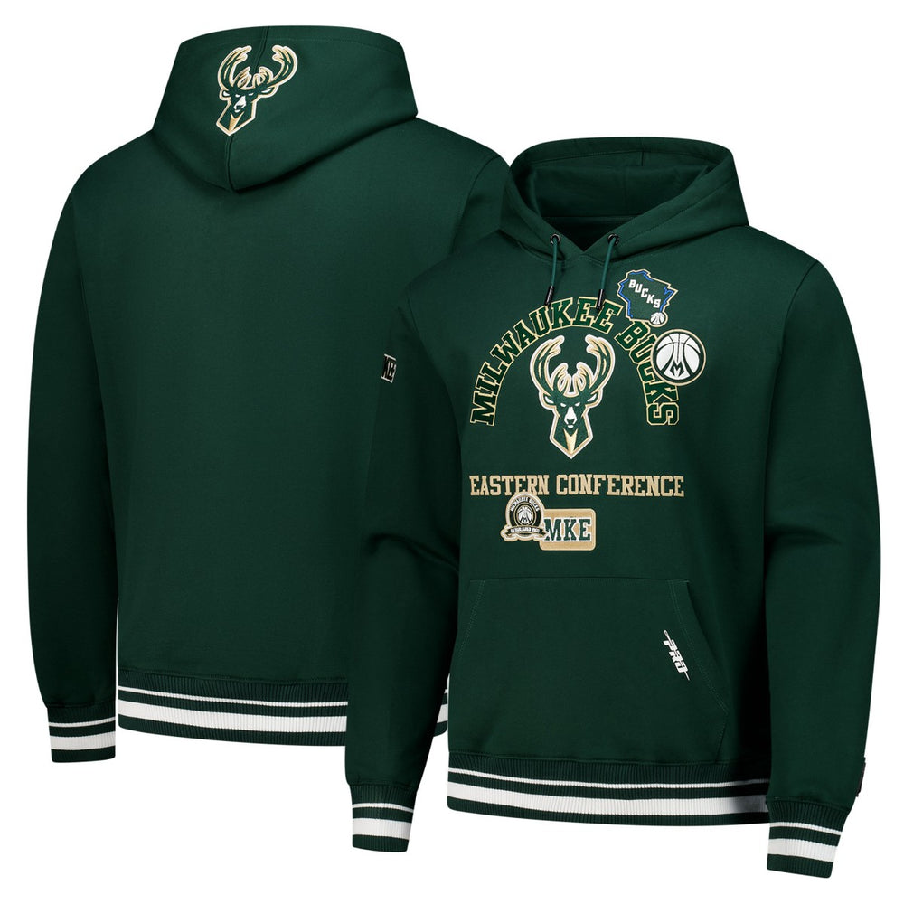 Hunter Green Milwaukee Bucks Pro Standard Area Code Pullover Hoodie | NBA
