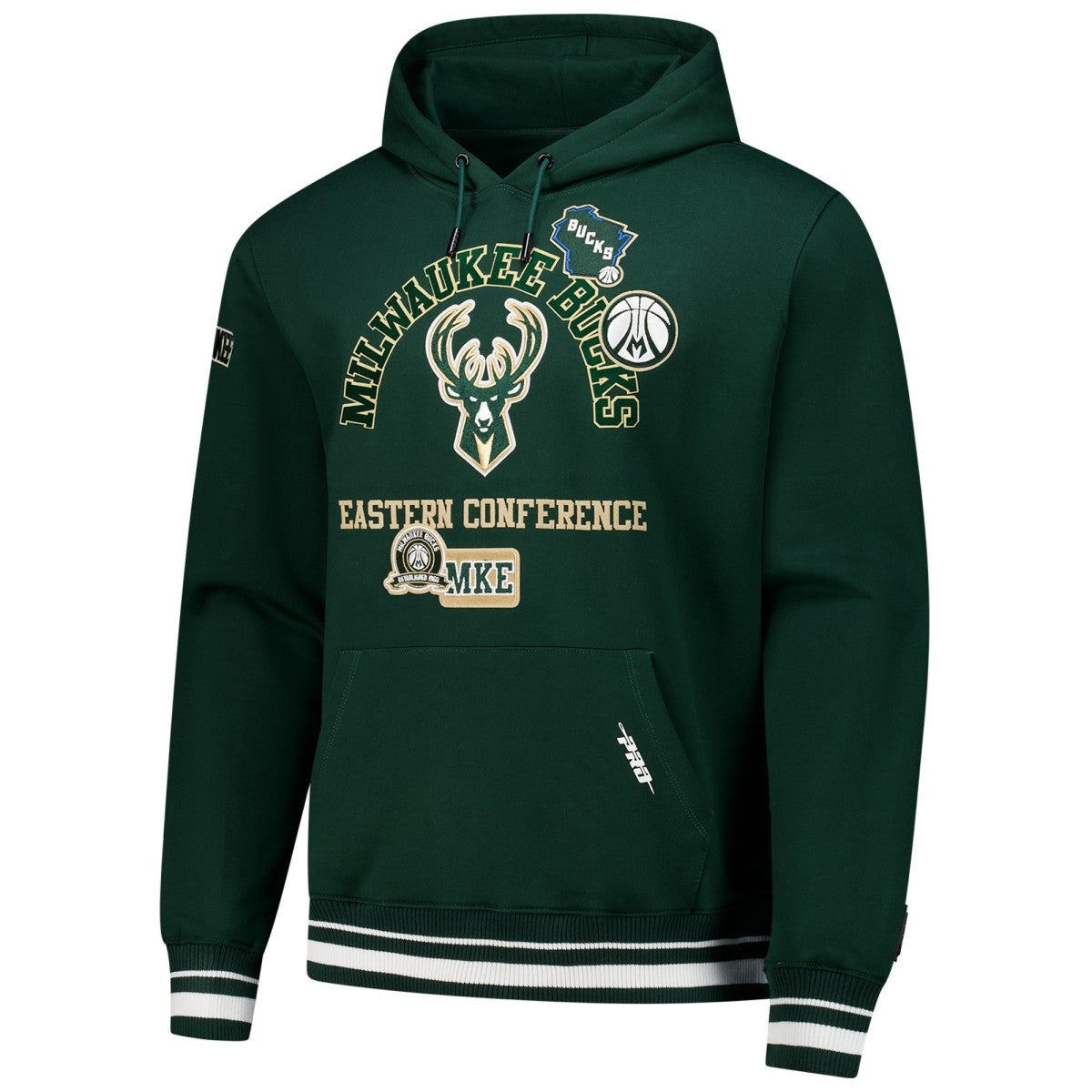 Hunter Green Milwaukee Bucks Pro Standard Area Code Pullover Hoodie | NBA